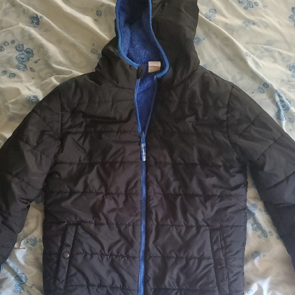 Cat & Jack Black Jacket with Blue Interior